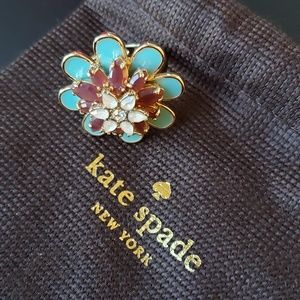Kate Spade Spring Flower Cocktail Ring Size 7
